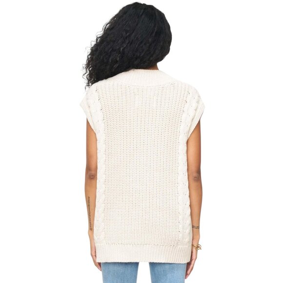 Pistola Kiran Oversized Cable Knit Sweater Vest Sz S - Picture 3 of 11